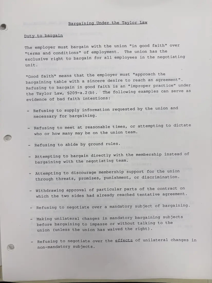 Photograph of a report: 1990 Negotiations Notebook, Tompkins-Seneca-Tioga BOCES Employees' Association, page 5.