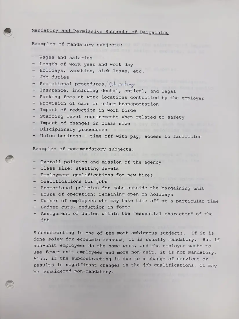 Photograph of a report: 1990 Negotiations Notebook, Tompkins-Seneca-Tioga BOCES Employees' Association, page 6.