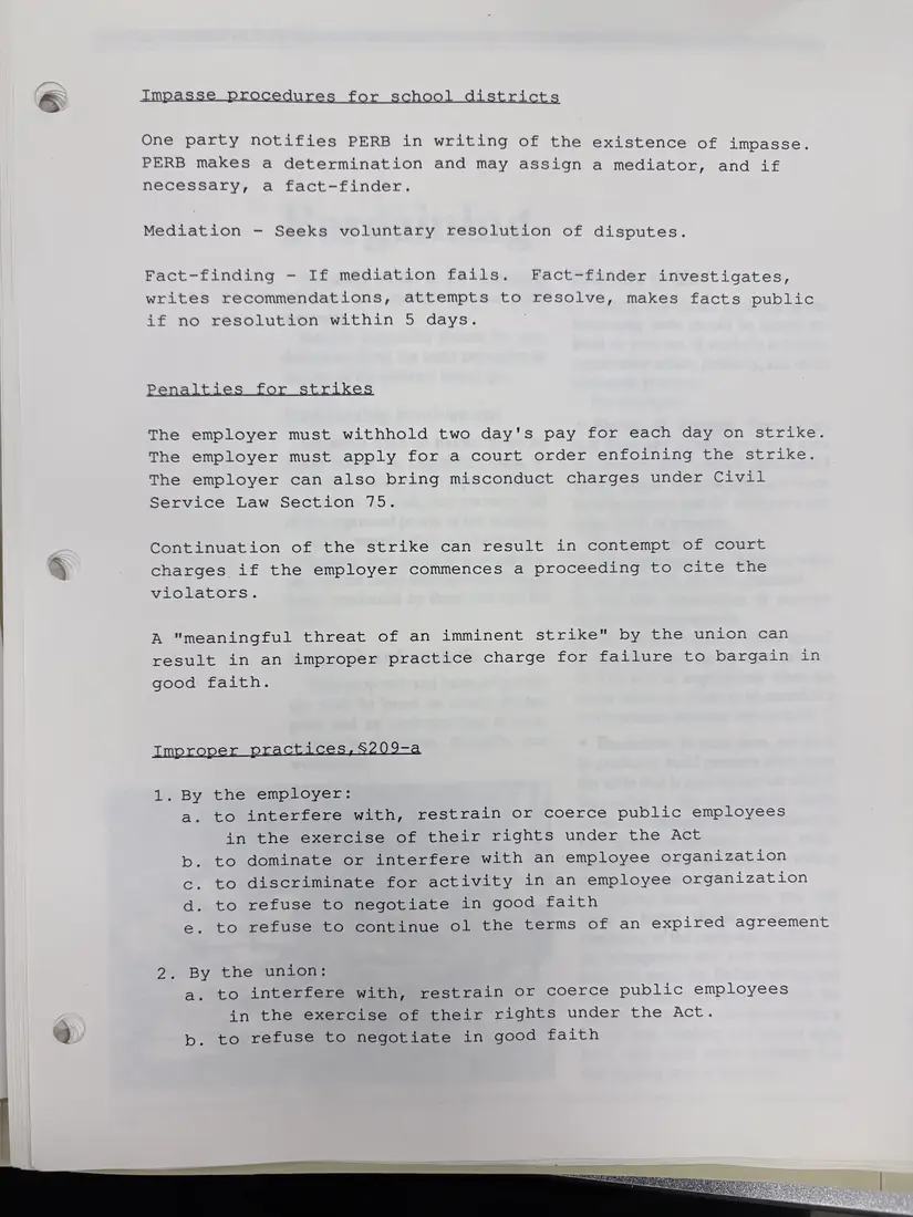 Photograph of a report: 1990 Negotiations Notebook, Tompkins-Seneca-Tioga BOCES Employees' Association, page 7.