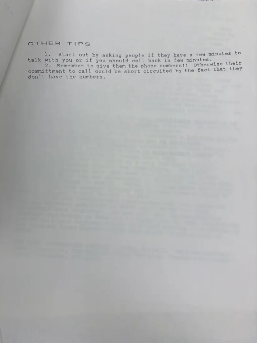 Photograph of a letter: NAFTA alert to member unions, with legislators list and phone-bank script, page 4.