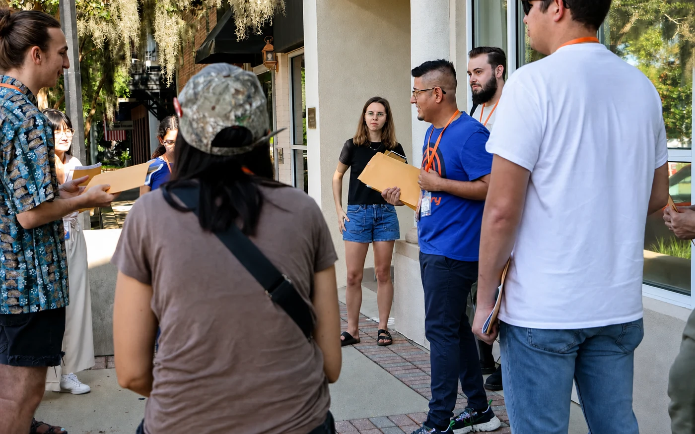 Adolfho Romero briefing participants during a week-long field program