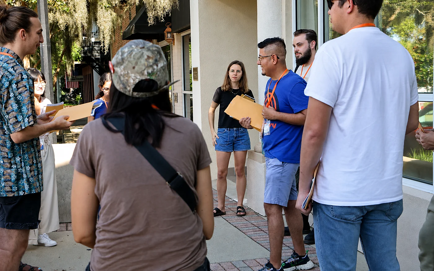 Adolfho Romero briefing participants during a week-long field program