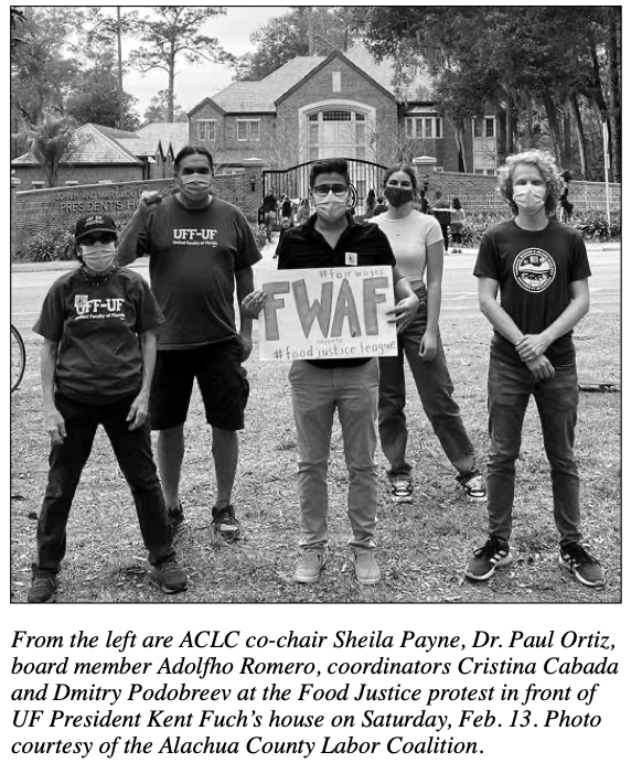 Illustration representing community food justice protest